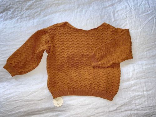 LIILU organics Pullover knit sweater terracotta