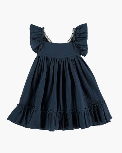 LIILU organics Kleid pinafore dress antra blue