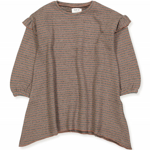 PLAY UP Sweater Kleid purplewood striped