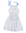 PIUPIUCHICK Kleid longdress checkered blue & ecru