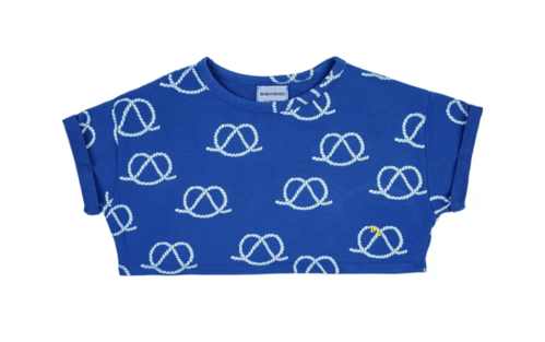 BOBO CHOSES sail rope all over cropped Shirt size 6-7