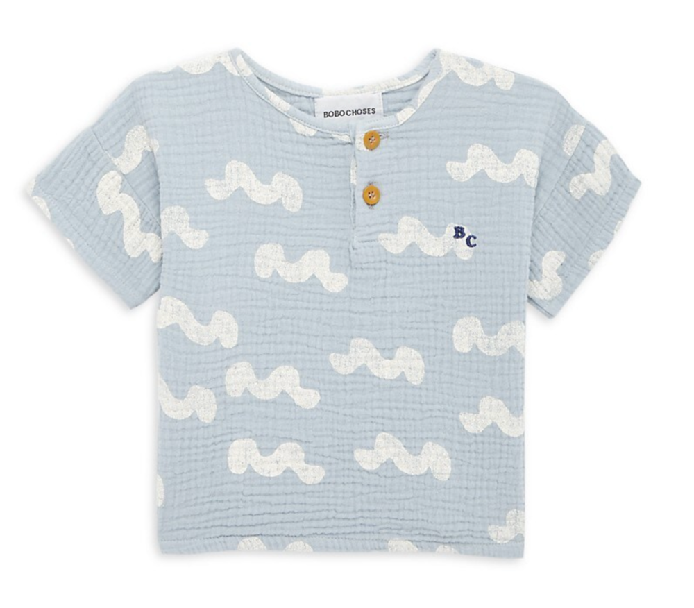 BOBO CHOSES Shirt Musselin Waves allover - Größe 92