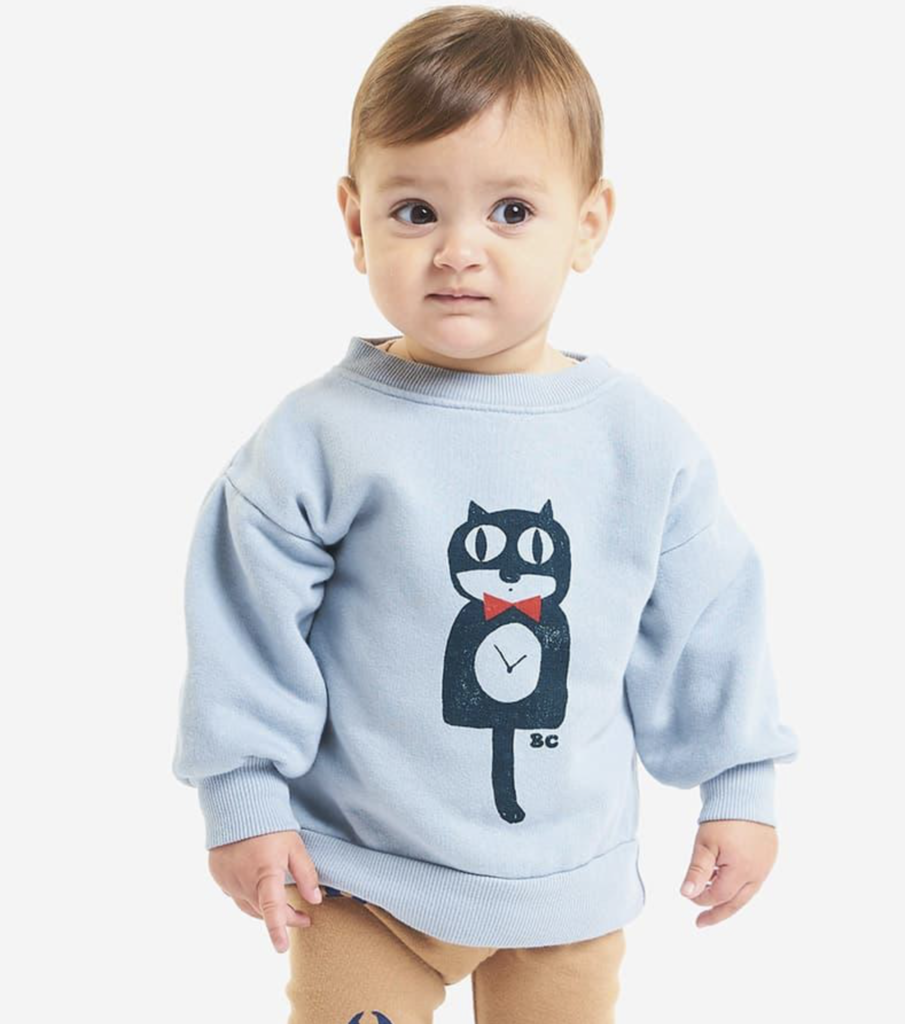 BOBO CHOSES Sweatshirt Cat o´Clock - Größe 80