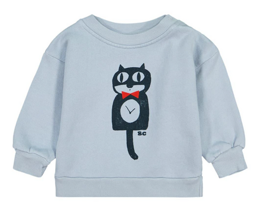 BOBO CHOSES Sweatshirt Cat o´Clock - Größe 80