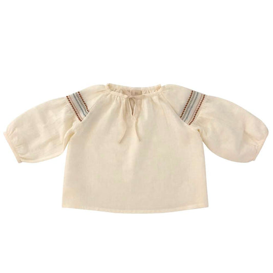 LIILU organics Bluse Folk sofia blouse milk