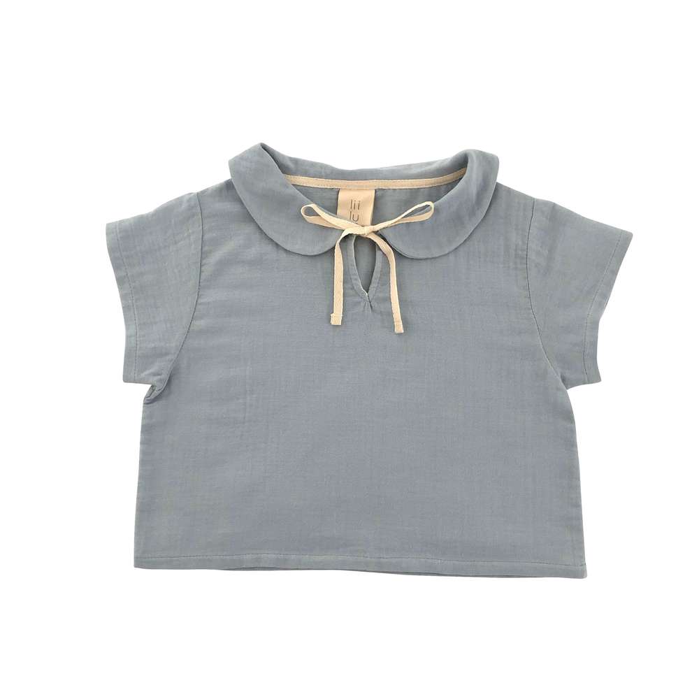 LIILU organics Bluse Lara blouse dusty blue